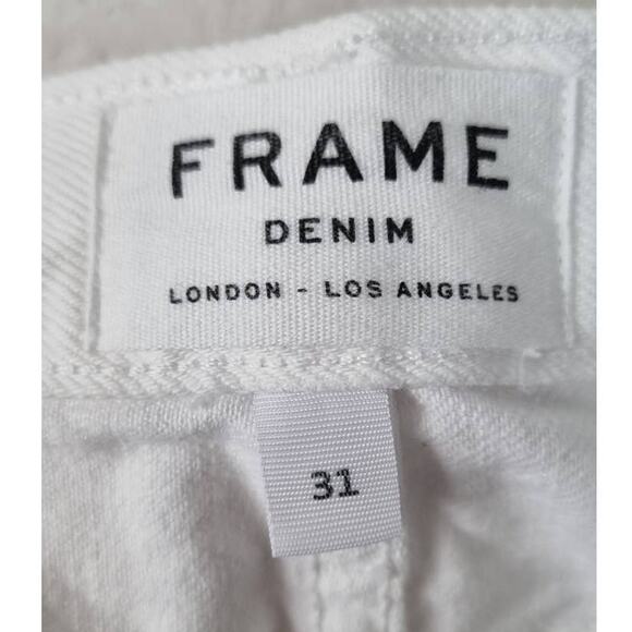 Frame Le Oversized Cuffed Jeans in Blanc 31 - Picture 4 of 11